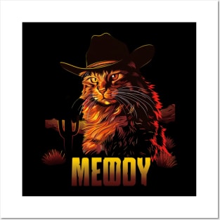 Cat Cowboy Chronicles Feline Frontier Posters and Art